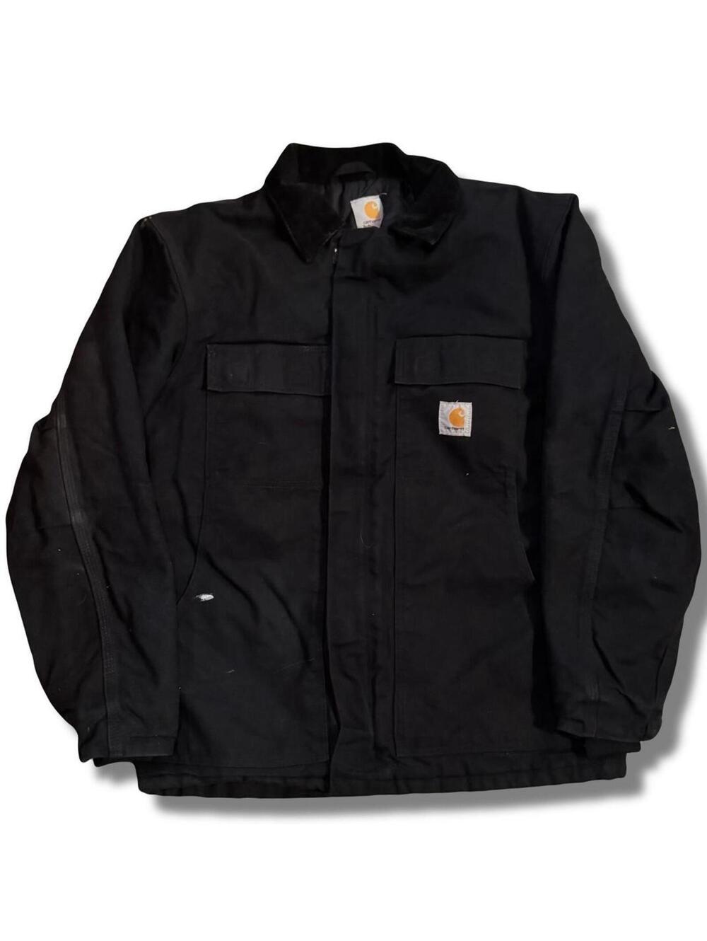 Vintage Y2K Carhartt black jacket chore coat Size M